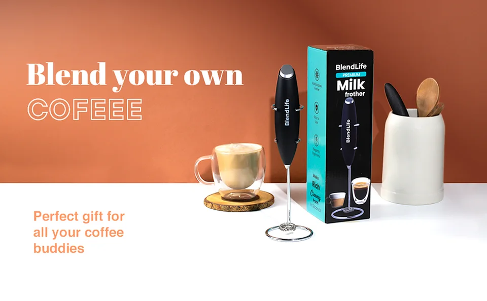 BlendLife Handheld Milk Frother - Black — feature image 1