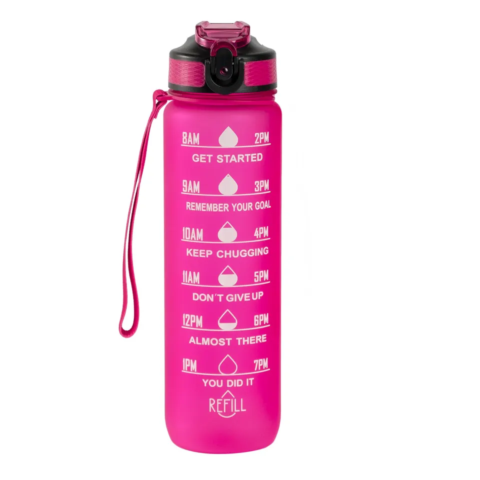 Motivational Time Marker Water Bottle (1000ML) Leakproof, BPA - Free & Stylish Design · thumbnail 11
