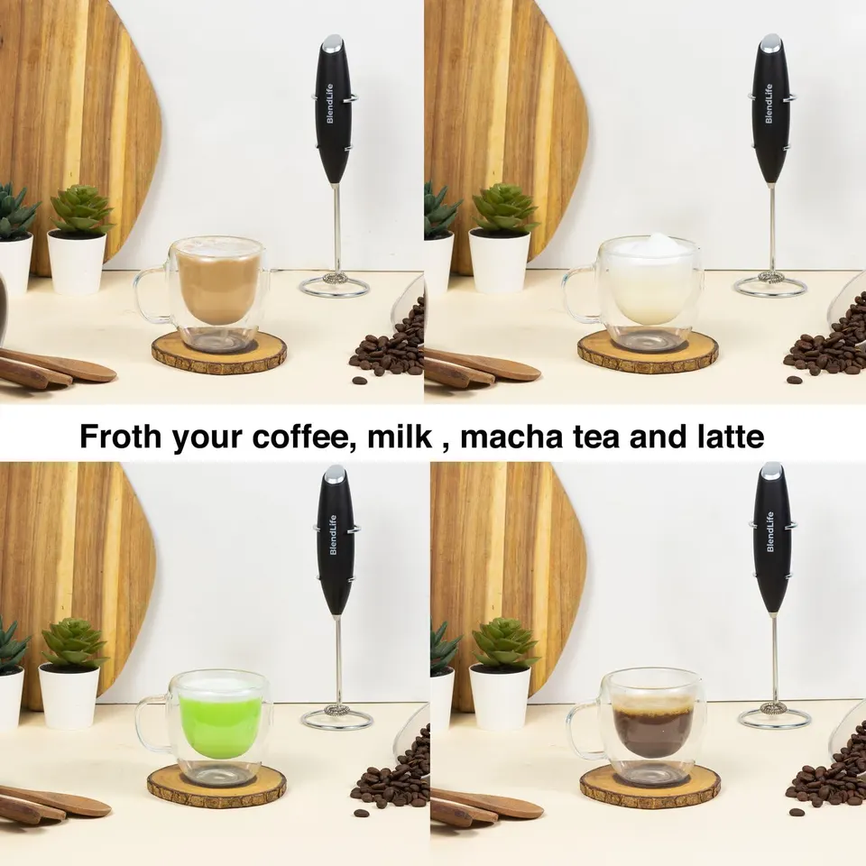 BlendLife Handheld Milk Frother - Black · thumbnail 6