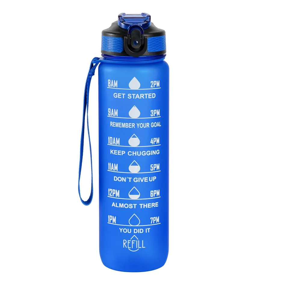 Motivational Time Marker Water Bottle (1000ML) Leakproof, BPA - Free & Stylish Design · thumbnail 9