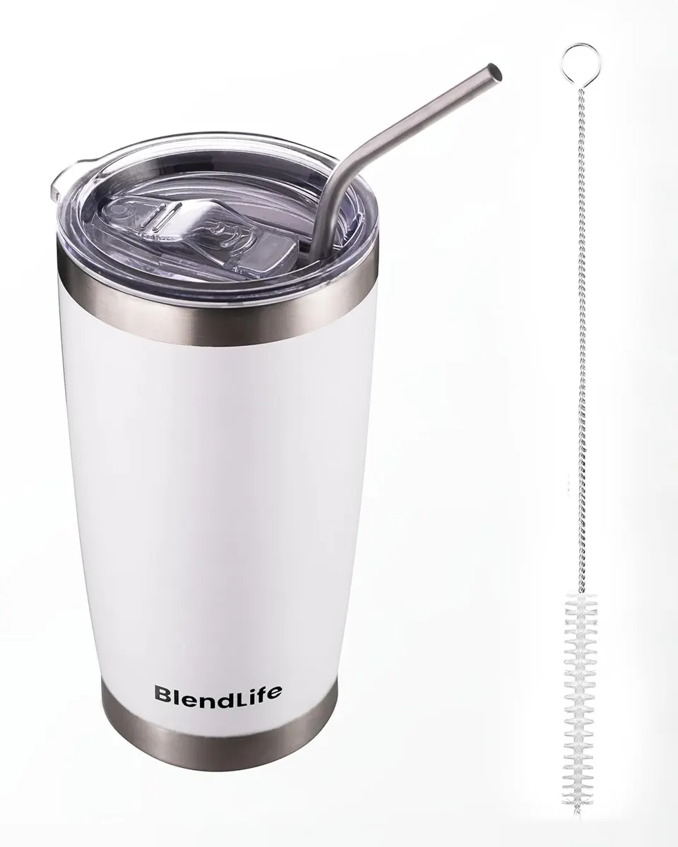 BlendLife Premium Insulated Tumbler (600ml) with Straw · thumbnail 9
