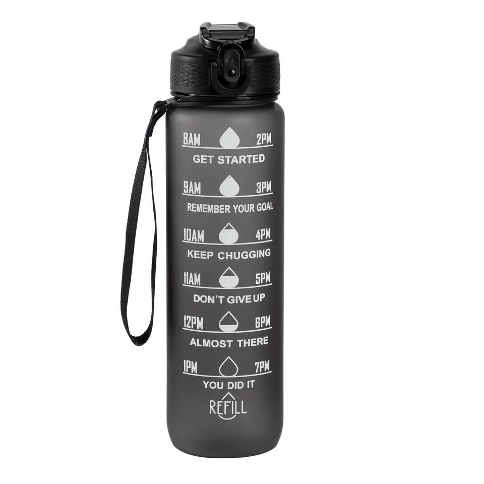 Motivational Time Marker Water Bottle (1000ML) Leakproof, BPA - Free & Stylish Design · thumbnail 8