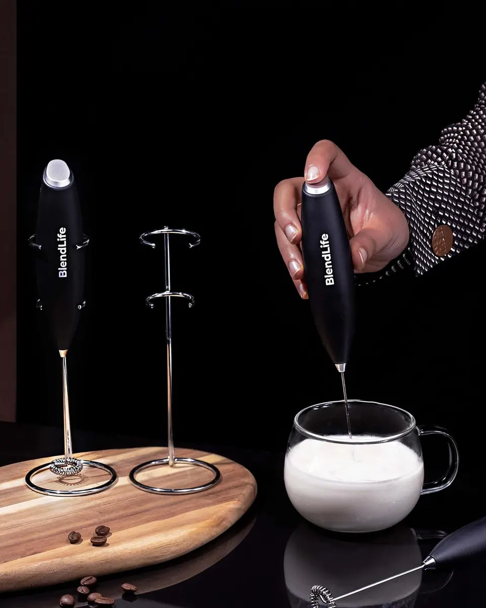 BlendLife Handheld Milk Frother - Black · thumbnail 2