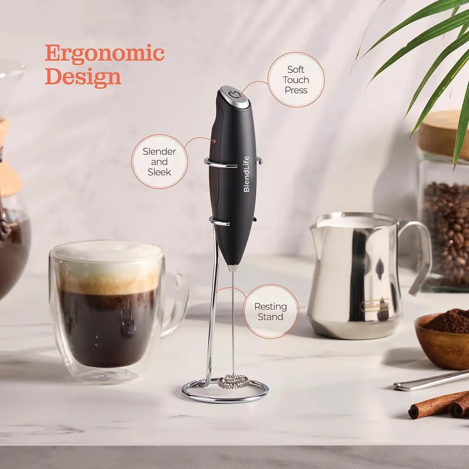 BlendLife Handheld Milk Frother - Black · thumbnail 7