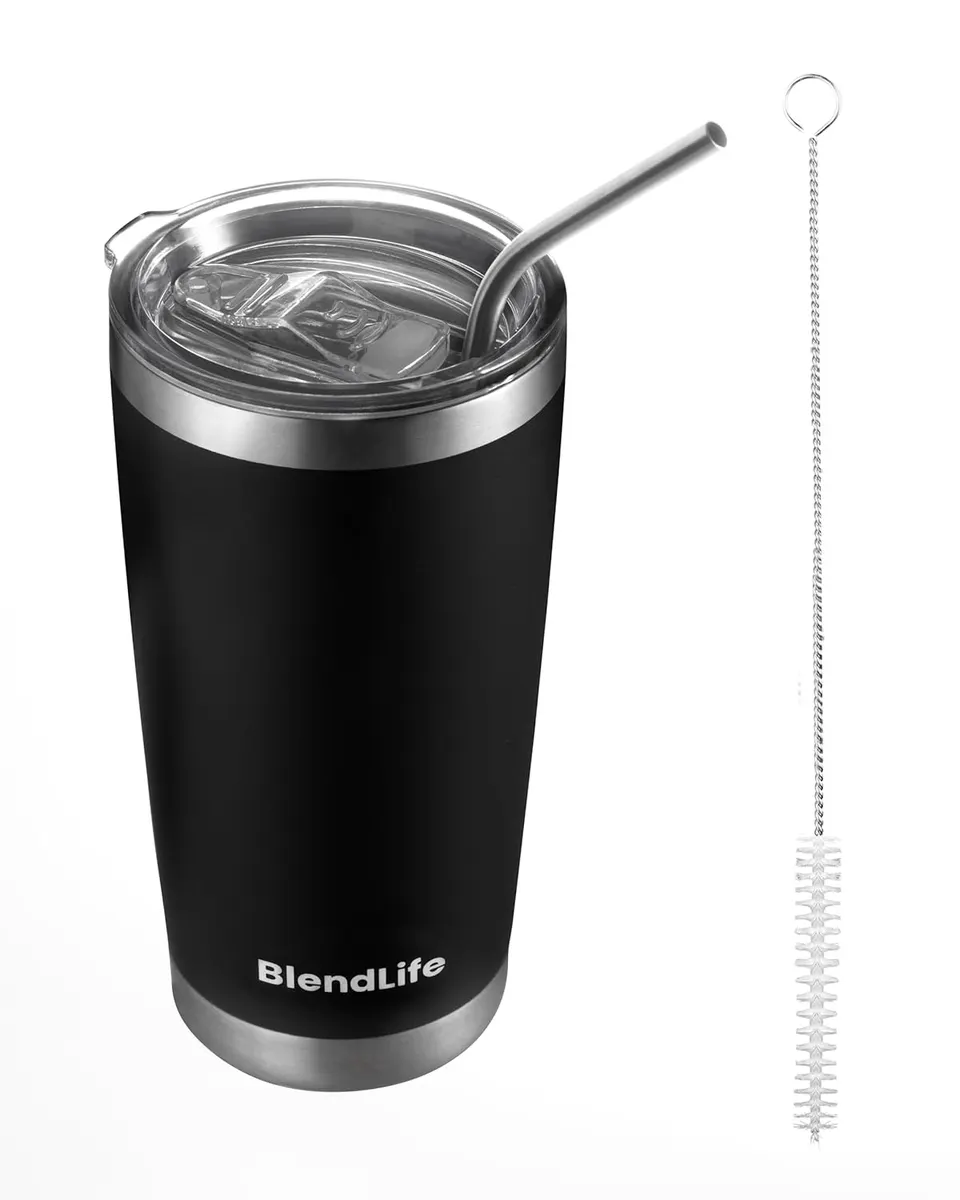 BlendLife Premium Insulated Tumbler (600ml) with Straw · thumbnail 8